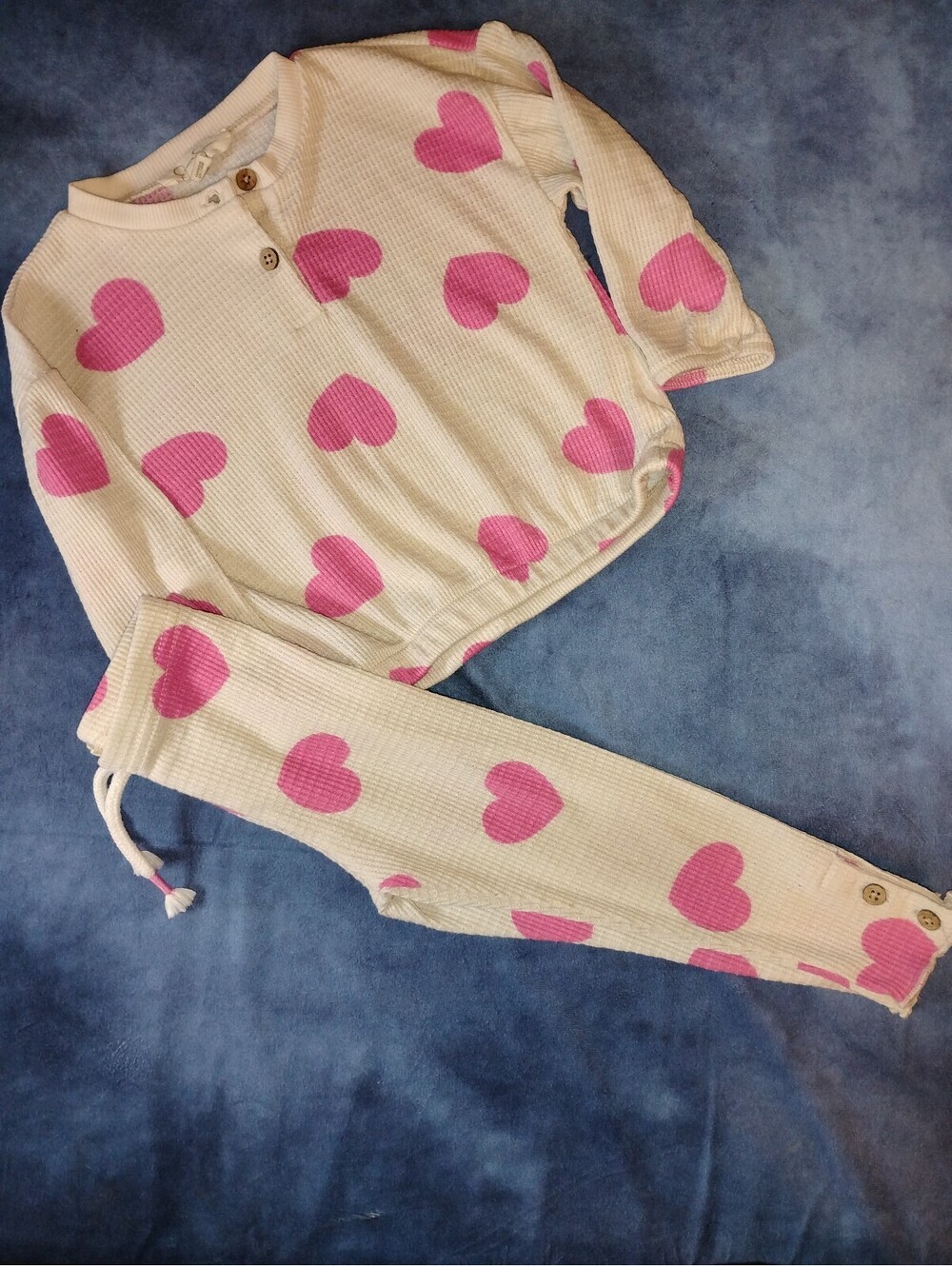 Girls 2t heart waffle knit outfit
